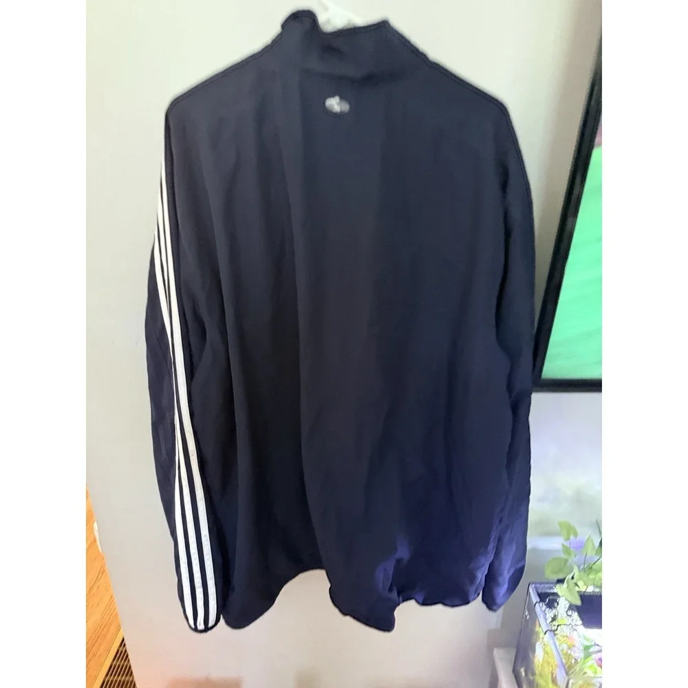 Adidas Jacket Mens 2XL Navy Clima365 Full Zip Warm Up Performance Track